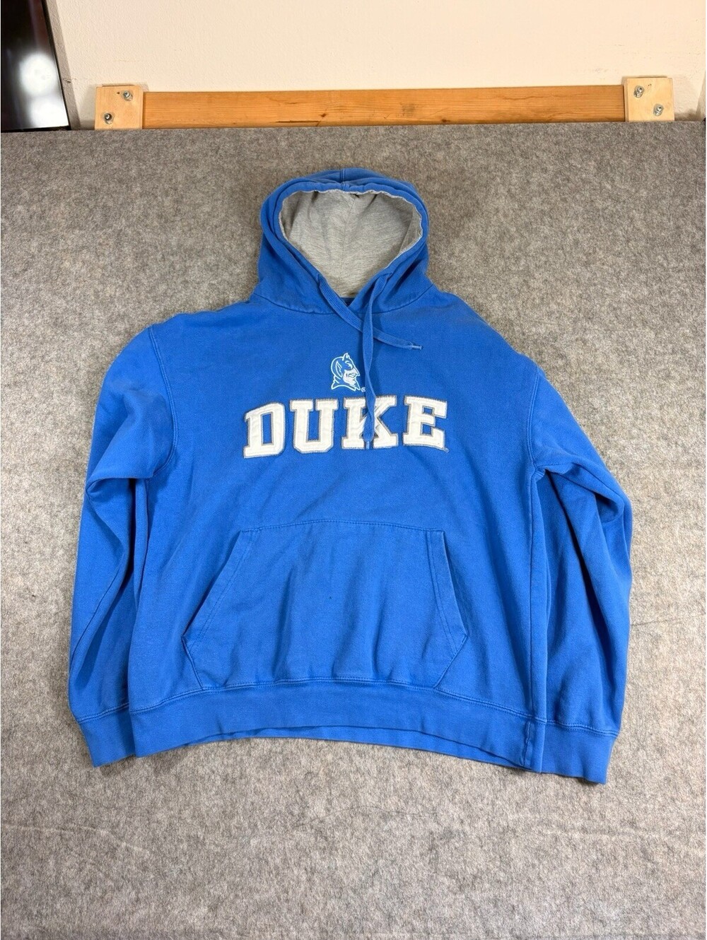 Vintage Duke Blue Devils Hoodie Mens Large Sweatshirt Embroidered